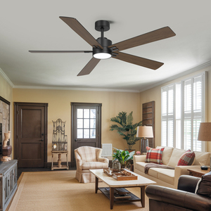 พัดลมเพดาน BLDC ขนาด 60 นิ้ว สำหรับใช้ภายในและภายนอกอาคาร พร้อมไฟ LED รีโมทคอนโทรล สมาร์ทอเล็กซ่า 2 ชุด ใบพัดสองด้านแบบกลับด้านได้ มอเตอร์ DC - Product Image 5