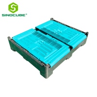 Bacs à palettes en plastique PP ventilés, pliables, empilables et résistants, pour pommes, fabriqués par Sinocube