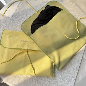 Custom 12oz Cotton <b>Envelope</b> Pouch Ribbon Tie Closure Embroidered Logo for Clothes Shoes Handbags-for <b>Gift</b> Packing Flap Sealing - Product Image 5