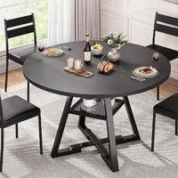 Table à manger rustique en bois massif de haute qualité, moderne, gain de place, idéale pour appartement, style vintage, assemblée