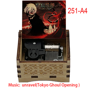 กล่องดนตรีไม้อนิเมะโตเกียวกูล กลไกไขลาน เล่นเพลงได้ ของขวัญส่วนตัว - Product Image 4