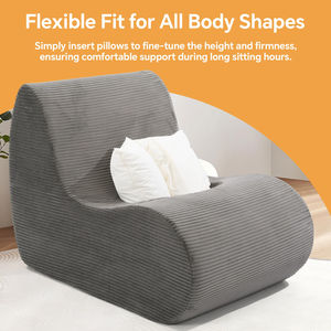 Fauteuil contemporain grand format avec repose-pieds, emballage démontable, idéal pour bureau, appartement et centre commercial, adapté aux petits espaces, expédition facile - Product Image 2