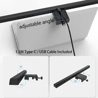 Lampe de bureau pour les soins des yeux 50cm LED Ordinateur PC Moniteur Écran Barre lumineuse Gradation en continu Lecture USB Alimenté Lampe de table suspendue