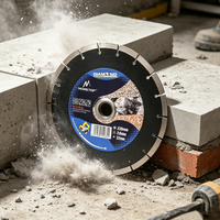 Lame de scie diamantée 230 mm (9 pouces) 22 mm pour la découpe de béton et de briques, coupe lisse, durable, pressée à chaud, disque segmenté, remplace l'OEM
