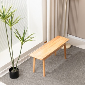 Banco largo nórdico de madera maciza, pequeño apartamento, Banco de zapatos Simple moderno de roble japonés <span class=keywords><strong>para</strong></span> Hotel, muebles modernos <span class=keywords><strong>para</strong></span> sala de estar - Product Image 2