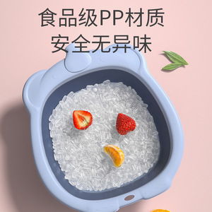 Foldable Apple Shaped Washbasin For Infants Toddler Baby Bath Multi Function Hanging Hand Washing Diaper Care 0-12 Months - Product Image 3