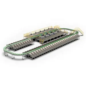 High Speed Wheel Sorting Conveyor With DWS For Parcel Sorting / Mail Sorting Machine For Industry Intelligent Conveyor