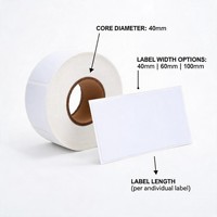 Rouleau d'étiquettes à code-barres thermiques directes 4x6 100x150mm 40x30mm, sans BPA, adhésives, pour imprimante Zebra Brother