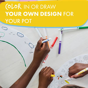 Kit de Jardinage Créatif pour Enfants : Pot de Coloriage DIY, Cadeau Idéal - Garden Republic Jnr <span class=keywords><strong>Crayola</strong></span> Color & Plant Starter Kit - Product Image 3