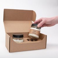 Boîte-cadeau de bougie de cire de soja de luxe élégant emballage en papier rigide de 2mm pour anniversaire noël saint valentin
