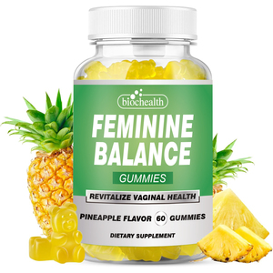 Gomitas probióticas de piña y arándano para mujer de etiqueta privada para la salud vaginal y el equilibrio del pH, gomitas de equilibrio femenino Premium - Product Image 1