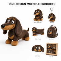 Peluche personnalisée Teckel sur mesure, directement de l'usine, à partir de vos designs (OEM/ODM), poupée de personnage en peluche pour marques IP originales