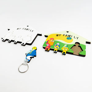 Etiqueta de Equipaje Decorativa para Banquete de 100 Días del Bebé, Llavero de MDF Sublimable de Moda, Porta Llaves Familiar - Product Image 5