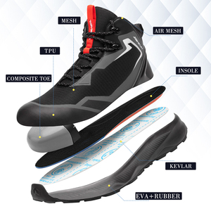 JIANKUN CE + UKCA + ATSM certificat anti-dérapant/crevaison/smash/impact acier orteil respirant acier orteil chaussures de sécurité de protection - Product Image 6