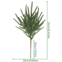 Aiguilles de pin Branche Cyprès Feuilles Arrangement De Fleurs Décoration De Noël Plantes Vertes Artificielles