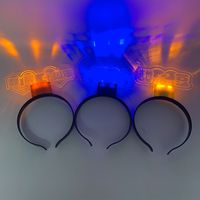 Serre-tête lumineux LED en acrylique pour concerts et fêtes, bandeau lumineux clignotant avec logo personnalisé, portable