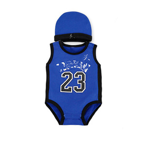 Tuta Estiva 2026 per Neonati, Stile Sportivo Basket, Senza Maniche, in <span class=keywords><strong>Cotone</strong></span>, con Cappello - Product Image 5