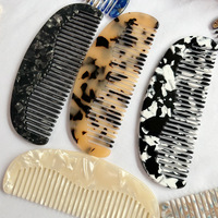 Peigne à cheveux unisexe en acétate, motif géométrique chic, design vintage, design de niche, simple, portable, style Instagram, populaire