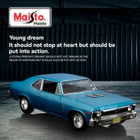 Modèle de voiture Nova SS en alliage moulé sous pression de qualité professionnelle, échelle 1:24, avec portes ouvrantes et roues mobiles, coloré