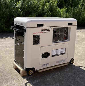 Generador Eléctrico de <span class=keywords><strong>Gasolina</strong></span> Silencioso de Arranque Automático de 4 Tiempos, 8 kW, 230 V, 50 Hz, Marca SLONG, Tanque de Combustible de 25 L, Ecológico para Uso Doméstico - Product Image 5