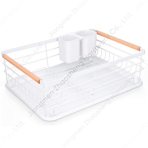 Dish <b>Rack</b> With Tray Quick Dry Countertop Kitchen Storage For <b>Plates</b> Bowls Utensils Square Design - Product Image 5