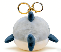 Porte-clés en peluche personnalisable en gros, nouveau modèle doux et mignon, requin marin, anti-stress, breloque de sac à dos, 20 cm, en coton et coton PP