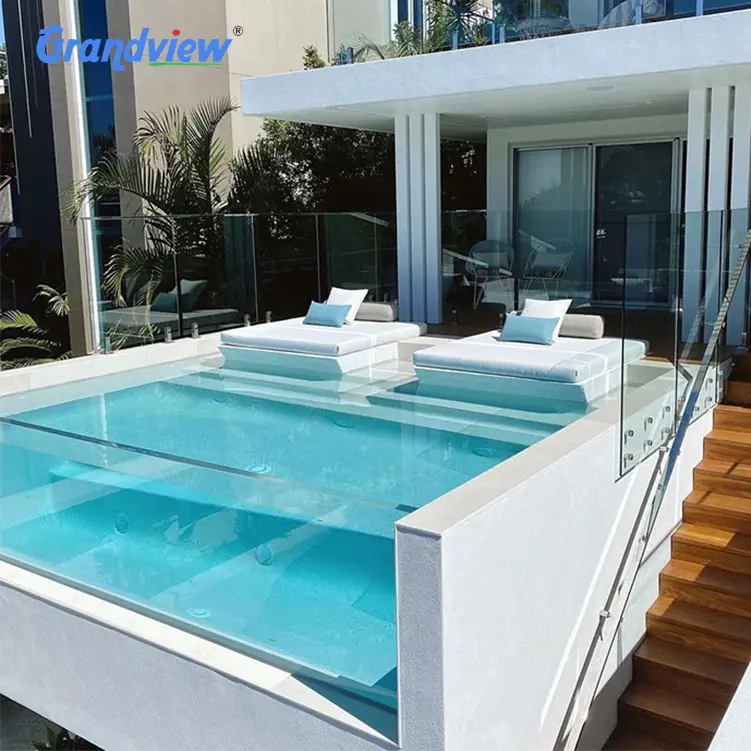 Non ingiallimento fonte spessa vetro acrilico per plexiglass parete esterna piscina acrilico