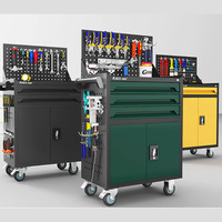 Complete DIY Car Wash Repair Workshop Tools Set Mobile Vehicle Maintenance Cleaning Trolley Tool Storage Cabinet OEM