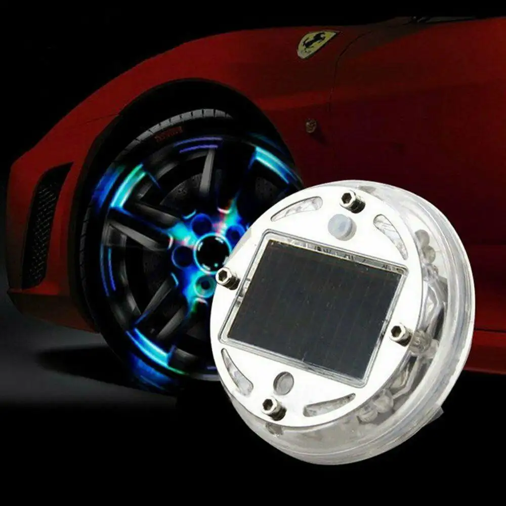 Luci a ruota per auto a LED luce a ruota a led ad energia solare per auto sportive