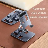 Support de téléphone en alliage d'aluminium, pliable et réglable, support de bureau pour tablette, pour iPhone, iPad, Samsung, smartphone, support de bureau