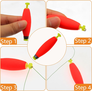 Accesorios <span class=keywords><strong>de</strong></span> boya <span class=keywords><strong>de</strong></span> <span class=keywords><strong>pesca</strong></span> <span class=keywords><strong>de</strong></span> resorte a presión, flotadores <span class=keywords><strong>de</strong></span> espuma ponderados para agua dulce y agua salada, hechos <span class=keywords><strong>de</strong></span> flotadores <span class=keywords><strong>de</strong></span> red EVA duraderos - Product Image 4