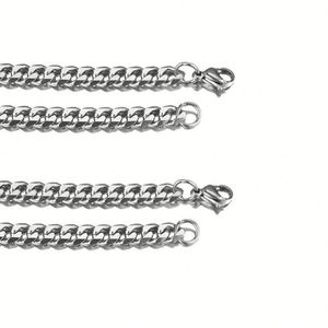 Price Stainless Steel Link Chains Hiphop Cuban Jewelry Necklace Bracelet Chain Jewelry Accessories for Women - Product Image 2