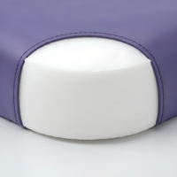 Table de massage avec support pour le visage, avec support de bras suspendu et accoudoirs latéraux amovibles, lit pliant 3 sections, violet, réglable en hauteur