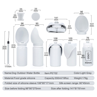 Botella de Agua de Silicona para Perros, Personalizada, Nueva Llegada 2024, 550ml 750ml, para Viaje, Libre de BPA, Ecológica, Apta para Microondas