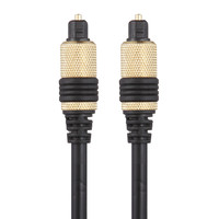 Haute qualité, boîtier en métal chromé, fibre optique audio, câble Toslink pour MD DVD CD PCA et cartes son