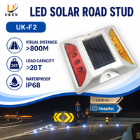 Prix fabricant : Marqueur routier solaire LED œil de chat, réflecteur routier étanche IP68 en aluminium pour la sécurité routière