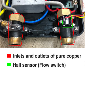 Hannover best seller Low water pressure Electric tankless geyser For apartment and school - Product Image 4