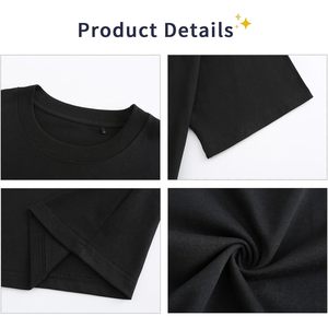 T-shirt surdimensionné pour homme FOXA, noir, 100% coton, col rond, manches courtes, coupe ample, streetwear, haut de sport pour la salle de sport - Product Image 4