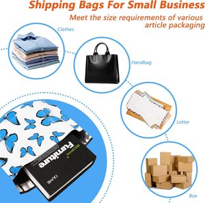 Bolsas de Envío con Estampado de Mariposas para Ropa - Sobres de Correo Impermeables y Resistentes a Desgarros - Bolsas de Embalaje Autosellables - Product Image 5