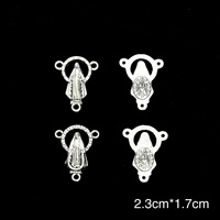 20x15mm DEUS FATER Style Religieux Triangle Vierge Marie Médaille Chapelet Centres de Table