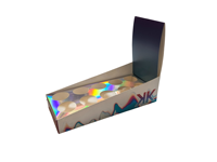 Boîte de présentation holographique de marque imprimée sur mesure emballage en feuille d'or en relief pour barre de chocolat pour bonbons pour matériel alimentaire en carton