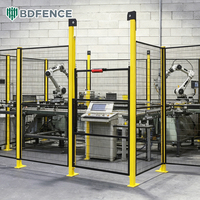 Clôture de protection d'atelier en acier à faible teneur en carbone pour équipement de forage automatisé avec revêtement en poudre et conception de zone de sécurité flexible