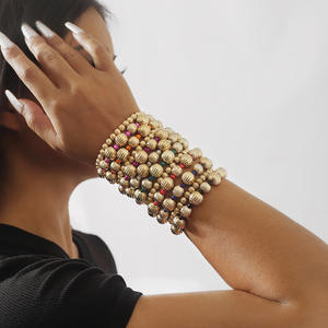 2024 nouveauté mode bijoux bohème style ethnique CCB <span class=keywords><strong>bracelet</strong></span> perlé design rétro élastique chaîne <span class=keywords><strong>bracelet</strong></span> pour les femmes - Product Image 2
