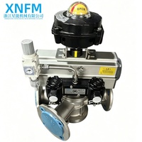 Vanne de dérivation 3 voies à faible entretien, fonctionnement fluide, type à piston, longue durée de vie, alimentation pneumatique, prise DC24V/AC220V, 1 an