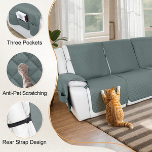 Giá sỉ Khăn trải ghế <span class=keywords><strong>sofa</strong></span> chống thấm, chống trượt cho ghế đơn phòng khách, màu trơn, co giãn, bền, phủ kín 360 độ - Product Image 2