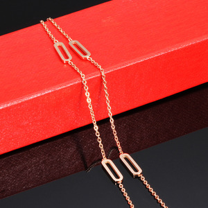 Collar de Oro Rosa con Números Romanos de Madreperla de 12 mm, Cadena para Suéter para Mujer, Regalo para Uso Diario - Product Image 4