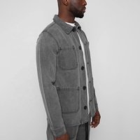 Ensemble assorti pour homme : Veste en jean délavé style OEM et pantalon ample en denim, idéal pour le printemps et l'été