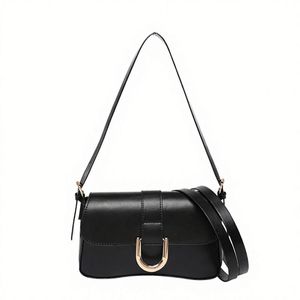 Bolso bandolera de media luna a la moda para mujer, con logotipo personalizado, de nailon, con cierre de cremallera, de poliéster, para dama. - Product Image 5