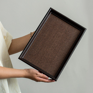 Chinese Bamboo Tea Tray <b>Set</b> <b>Square</b> Shape For Kung Fu Tea Serving Home Use Solid Wood Material - Product Image 4