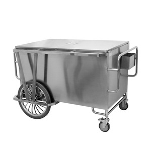 Carro de reciclaje de artículos estériles del Hospital Red Star 1200x740x930mm con tapa abatible para ropa de cama y laboratorios - Product Image 1